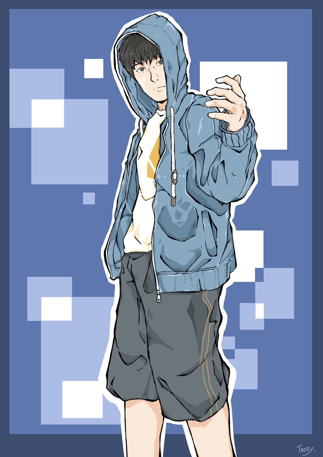 טוויטר Tassy בטוויטר イラスト 青パーカーの男 T Co Jj2cccfzdb