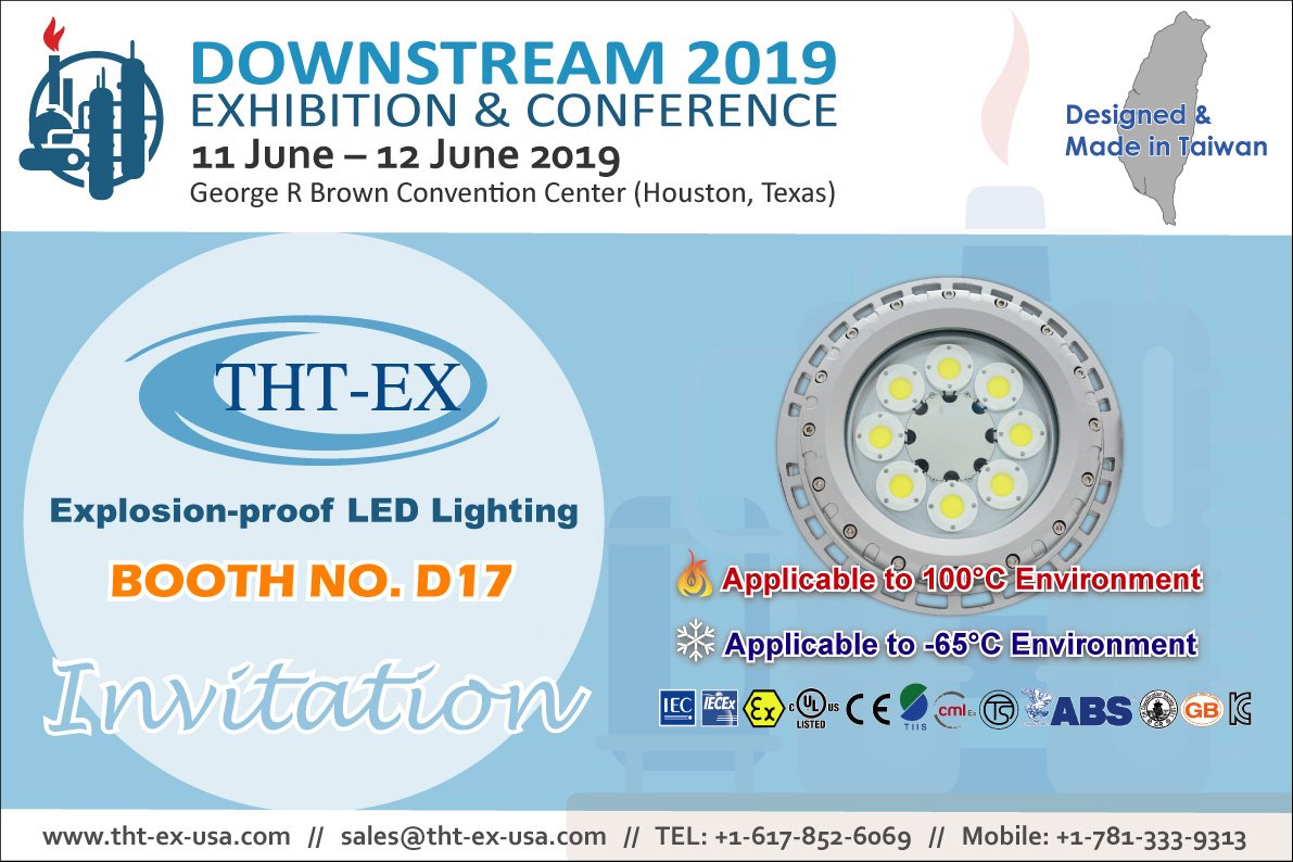 THT_EX's tweet image. Please visit us at #Downstream2019! We will participate and display the latest #ExplosionProofLEDLighting solutions for high temperature environment applications. 

Welcome to visit our booth (No. D17). We have dedicated persons to service you at the site. :)