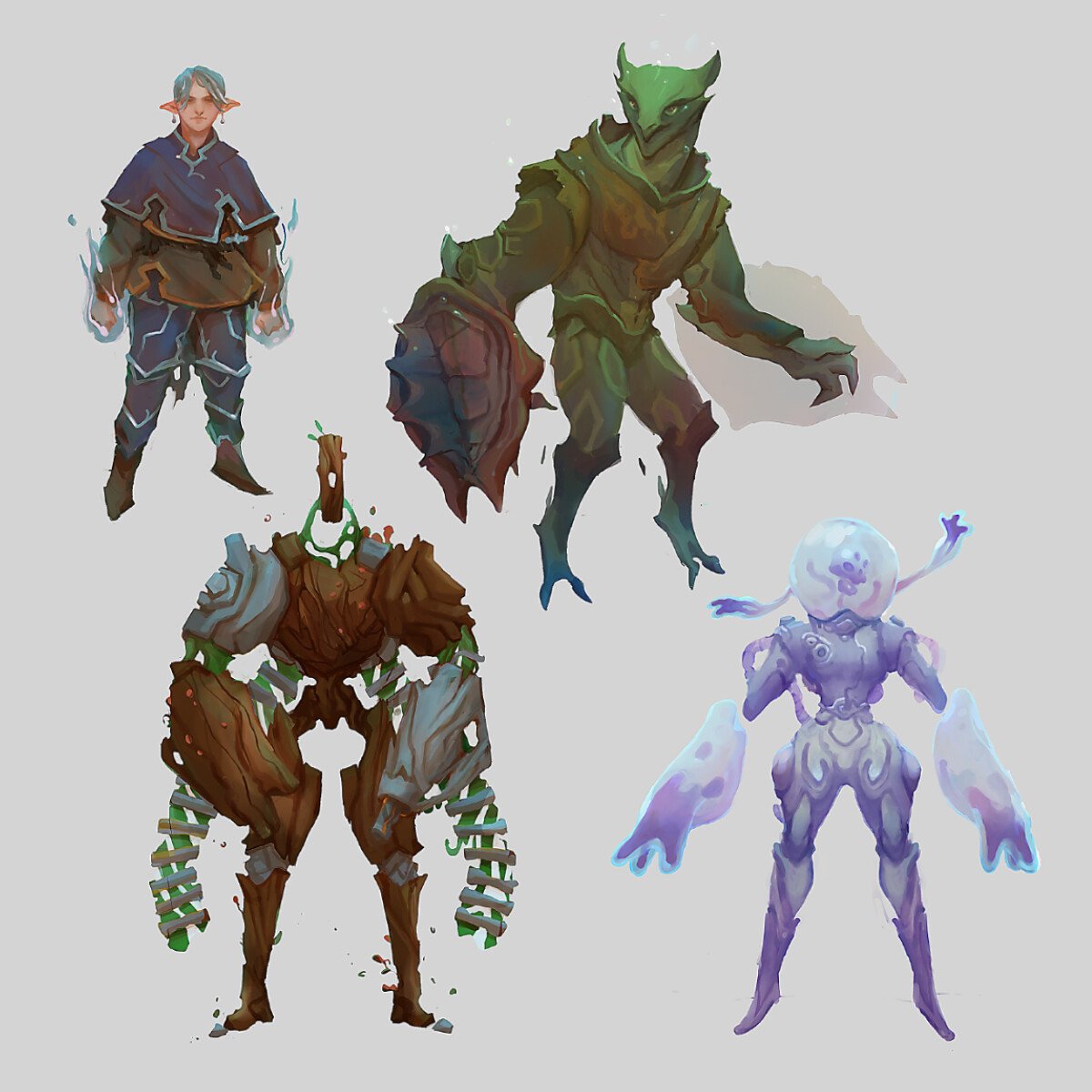 Collection of some recent character sketches! artstn.co/p/mq10Pv