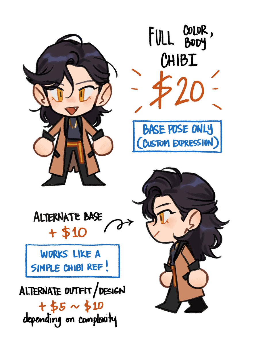 RT ? | CHIBI COMMISSIONS
Shoot me an email at denevngart@gmail.com to reserve a slot - don't worry if you don't have refs at hand yet!
5 slots per batch, I might open more though!
Info and updates: https://t.co/rLKMr5wdw0