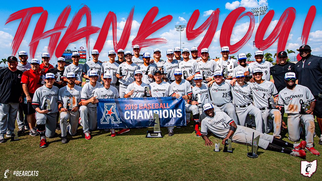 GoBearcatsBASE's tweet photo. Whether game 1, or 62, or anywhere in between, thank you to all our fans who joined us for the ride this season. 

The future is bright.
#Bearcats | #WEAREUC https://t.co/uXupe6S6hD