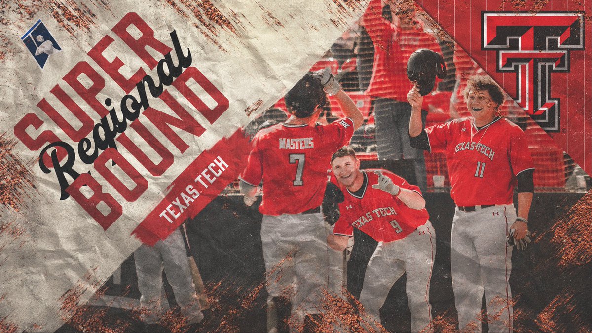 NCAABaseball's tweet image. The Red Raiders are headed to the Super Regionals! 

#RoadToOmaha | @TTU_Baseball
