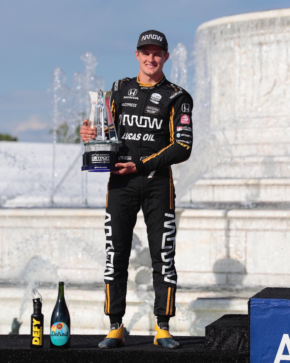 🏆 P2 in @detroitgp !!! I’ve worked so hard and long for a moment like this! Happy. Emotional. Proud. Thanks @SPMIndyCar great car, amazing job with strategy and pitstops. And thanks to all my fans for your support through thick and thin. It means a lot! #ME7 #INDYCAR