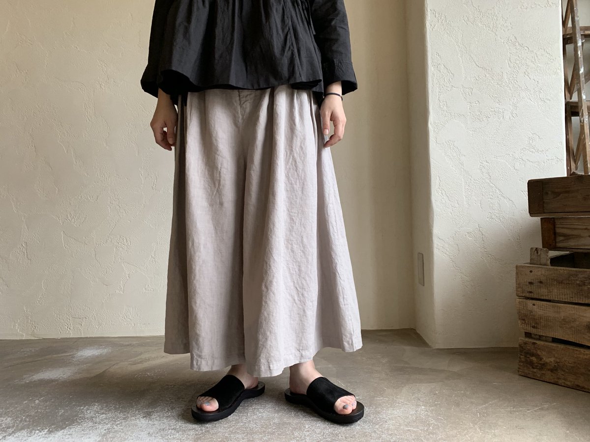 nest robe ネストローブ コットンリネンタックキュロット