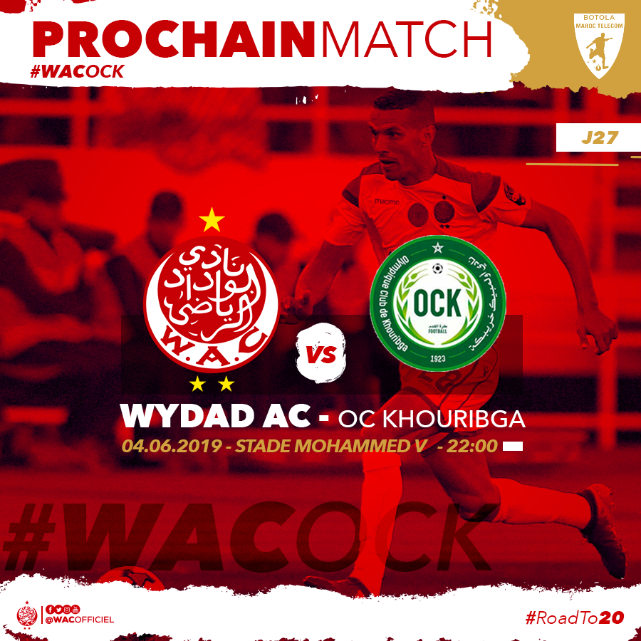 WACofficiel's tweet photo. #ROADTO20 #WACOCK
#DimaWydad 🔴 https://t.co/noHrBFZ4Yc