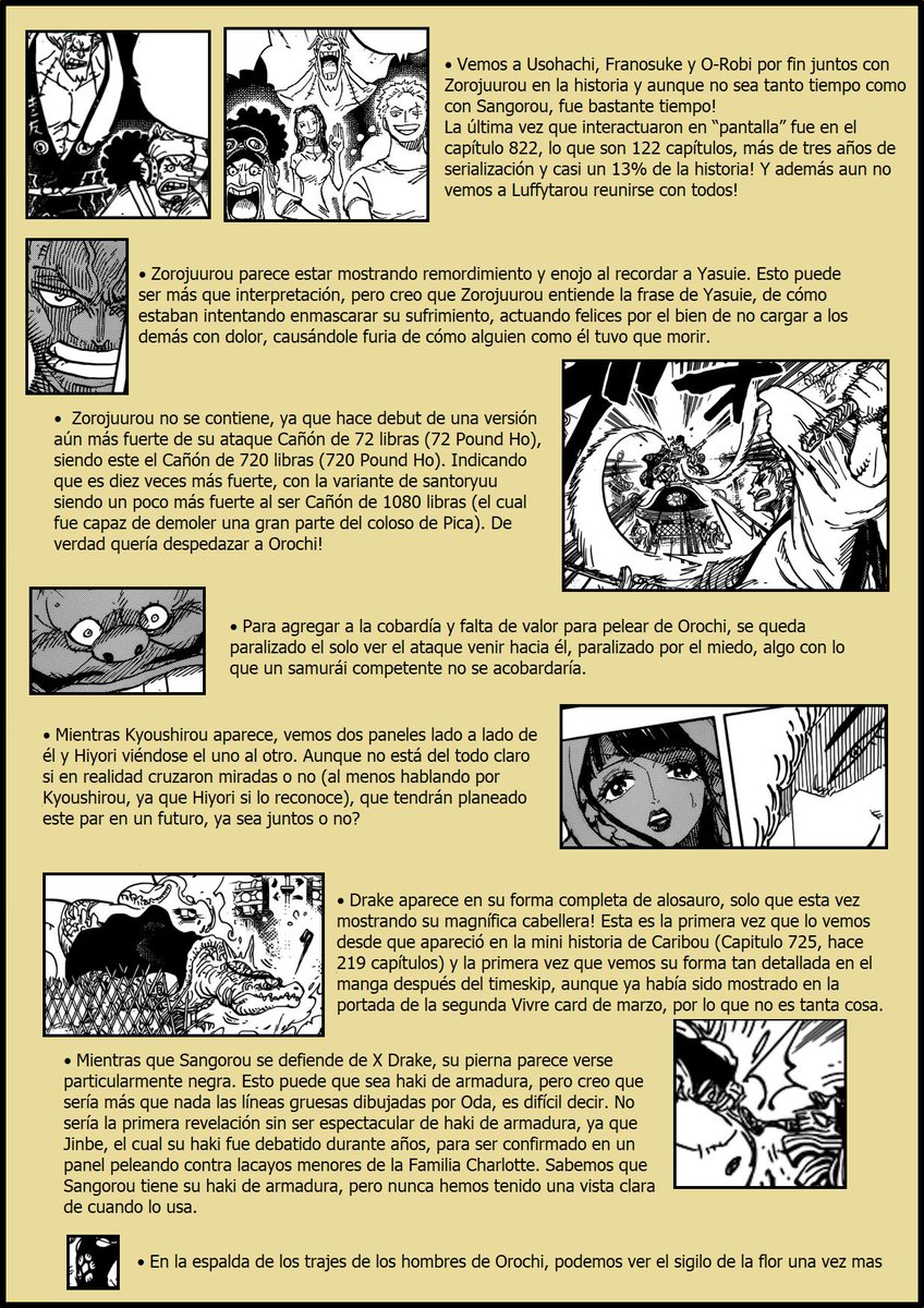 One Piece Manga - Secretos del capitulo 944