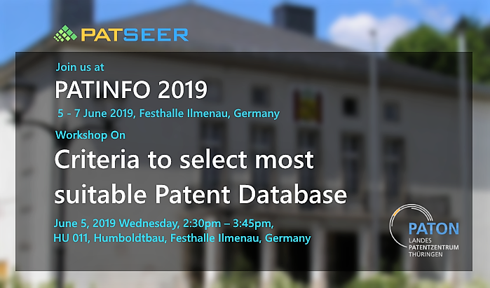 gridlogics's tweet photo. Visit us at #Patinfo2019 and discuss best practices and solutions which will add Intelligence at each step of your #PatentResearch and #Analysis. Also, join us at Exhibitors Workshop on June 05 at 02:30 Pm 03:45 Pm, For free trial visit our booth no - 28.  #patentanalytics https://t.co/dgLG2U0BcM