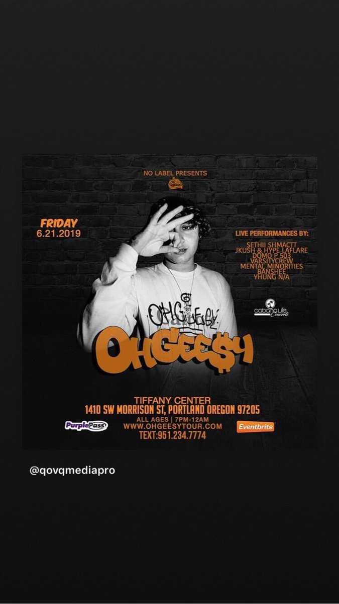 VarSityCrew_'s tweet photo. Opening for @OHGEESY in Portland 🔥 #Nolabeltour https://t.co/xt83Lmhi3E