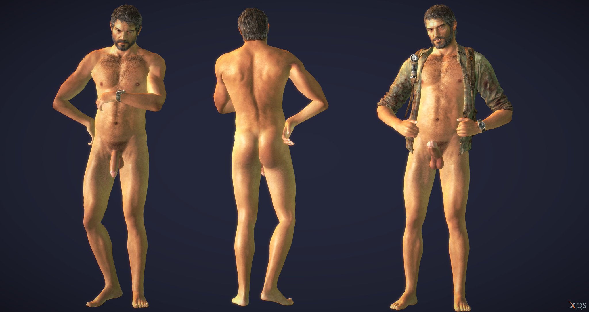 F0-Star on Twitter: "Joel Nude for XNALara finished!Modified shirt, ba...