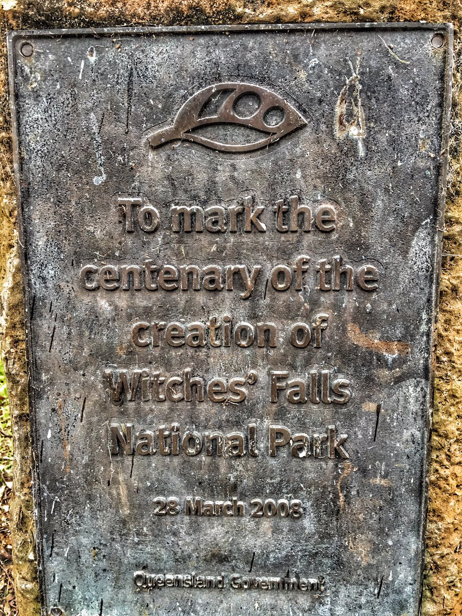 GakaWolkai's tweet photo. Had a wonderful day yesterday on #Yugembehcountry.❤️
This plaque needs to be replaced and reworded at #WitchesFalls.
The plaque commemorates the "creation" of Witches Falls NP yet for the entire circuit there is countless evidence of Aboriginal presence. 1/2 https://t.co/rRXDf29p5I