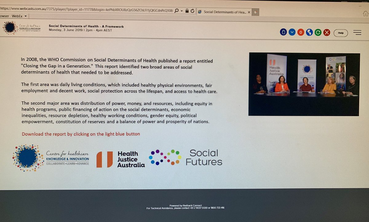 ‘Social determinants affect everyone - but if you live in an unequal society that’s bad for everybody’s health’ <a href="/baumfran/">Fran Baum</a> <a href="/CaspoJen/">Jenny Caspersonn</a> <a href="/nswaci/">NSW Agency for Clinical Innovation</a>