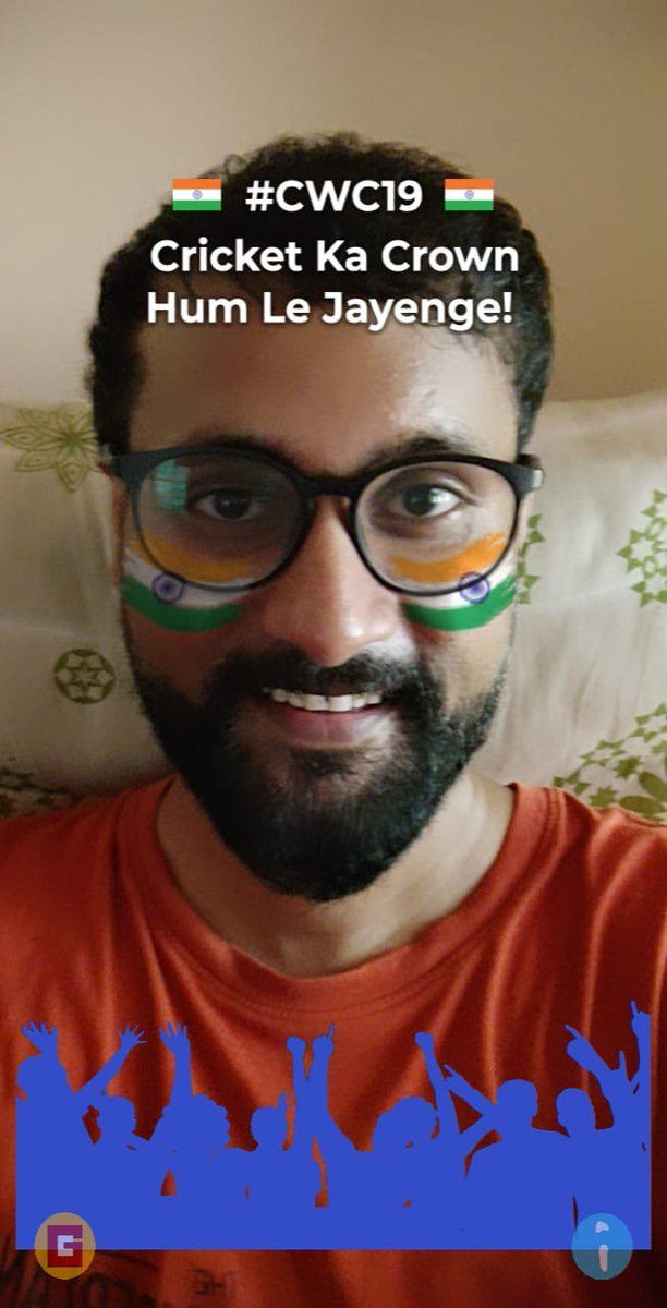 Can't wait to cheer for India in the <a href="/cricketworldcup/">ICC Cricket World Cup</a>? Try our fun Facebook filter at bit.ly/arcricketfilter as the men in blue start their mission for #CricketKaCrown.  #augmentedreality #SparkARCreators #SparkAR