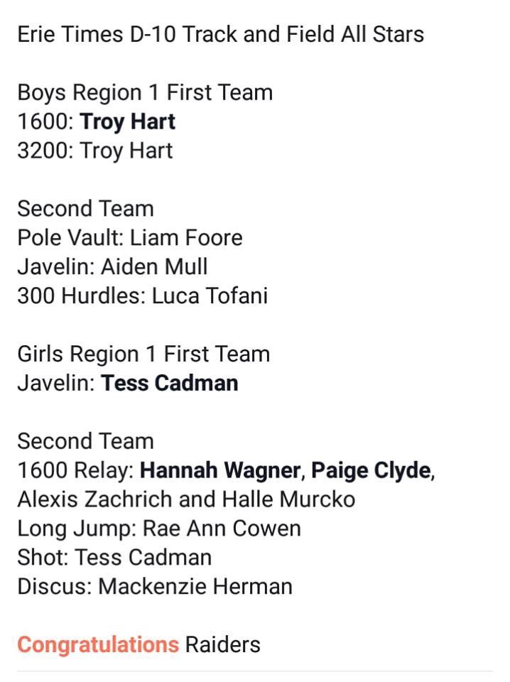 TF_RHS's tweet photo. Congrats to the all boys and girls on All-Star spots in D10!!🏆 https://t.co/hYTFIjDVOY