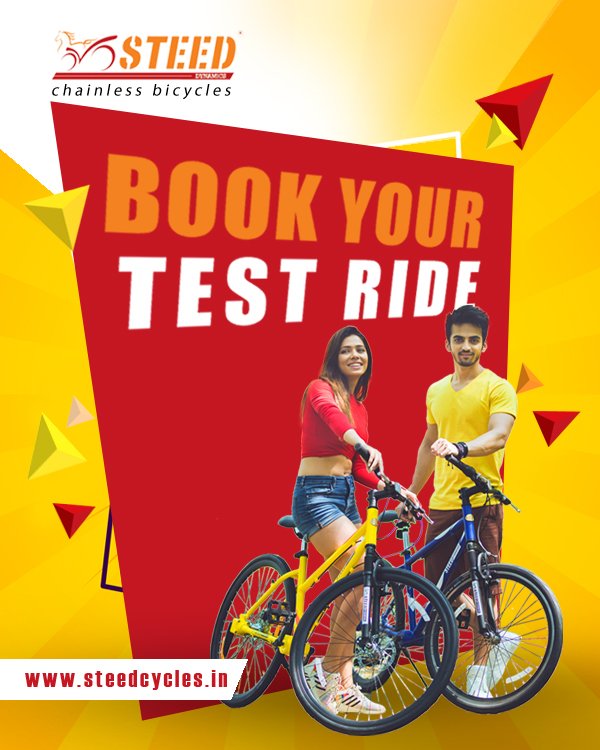 SteedChainless's tweet photo. BOOK YOUR TEST RIDE NOW: https://t.co/V5aSXBdzL7
Steed Dynamics Chainless Bicycles!
India's Best in Class Chainless Cycles!
#ChainlessCycles #SteedDynamicsChainlessCycles #GetFit #Cardio #Cycling #FitLife #Fitness #Cyclist #TestRide #Booking https://t.co/83iA2kFVRg