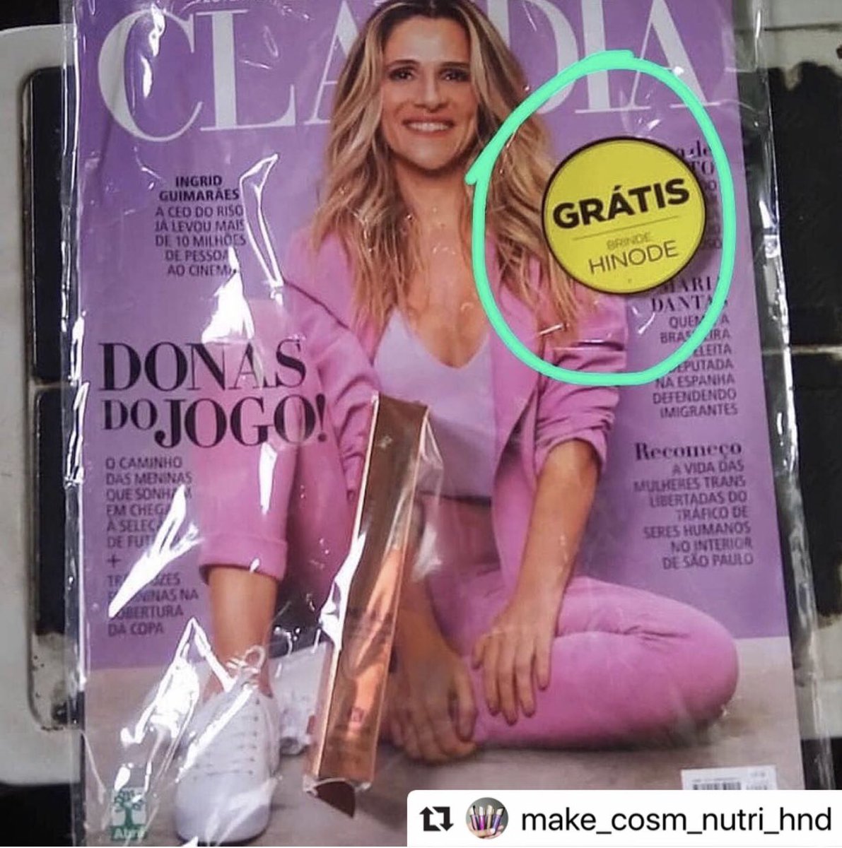 carlotajoakina's tweet photo. A Maior Revista Feminina do Brasil - *Revista Cláudia* mês de Junho/2019 com um brinde 🤩💜 adivinha de qual empresa????? 🤩🤩🤩🤩 #grupohinode #Hinode #belezanaatitude #cosmeticos  #bemestar #maquiagem #suplemento #linhainfantil #hnd #revistaclaudia #rj #barra https://t.co/G6aKmOrNWf