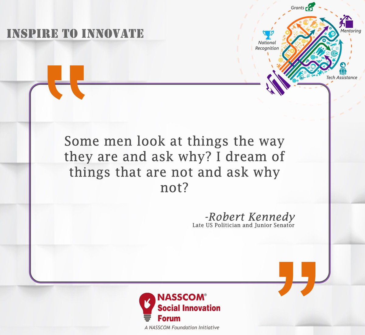 NF_Tech4Good's tweet photo. #Innovation is all about building something that you never predicted! It is when you #challenge your own self! If you have a #socialinnovation that can #impact the #society #ApplyforNSIF now at https://t.co/fiB57OeOug and win #grants and #mentorship! @Mphasis #NGO #Socents https://t.co/34ZJ9gmUC6