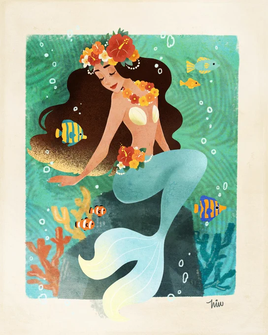 5月はD絵全然かけなかったけどオリジナルで人魚ばっか描いてた。良い息抜きでした🐠 
