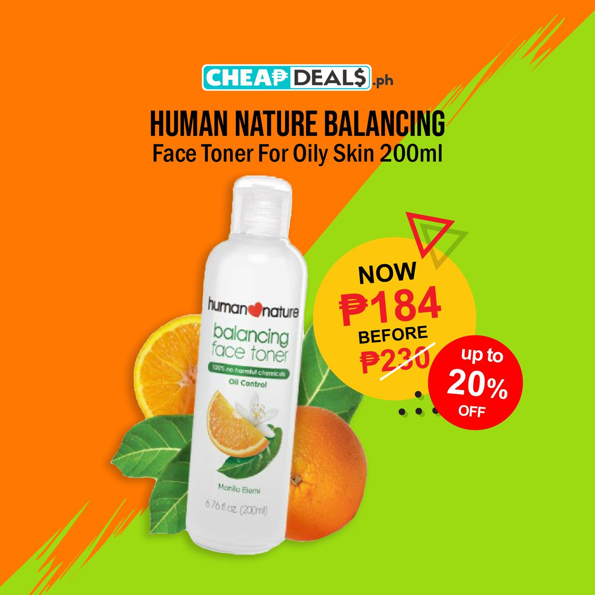 Oily ba ang face mo fam? worry no more with this Face toner from @HumanNaturePhil 100%natural order na here cheapdeals.ph/product/human-… #beautycare #beautyproucts #facetoner #toner #skincare #thatsdarling #shoppingonline #onlinestore #shop #cleanser