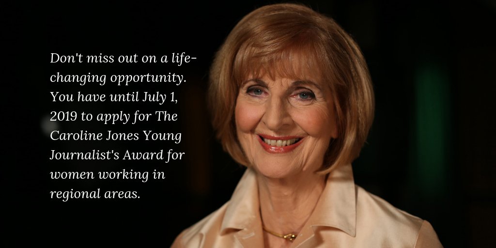 PLEASE RETWEET! Young female journos wanted! <a href="/WIM_Aus/">Women in Media</a> has today announced this year's Caroline Jones Young Journalists Award. Open to open to any female journalist working in a non-metro area, applicants must be under 30 years and have at least one year industry experience.
