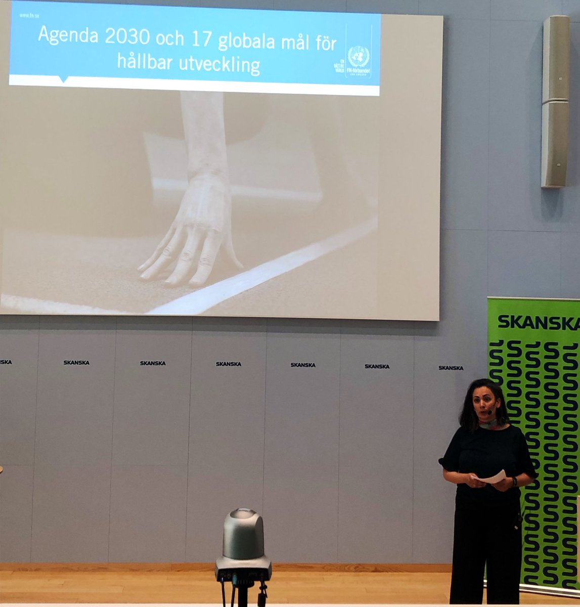 En av mina förebilder <a href="/RobaGhad/">RGhadban</a> inleder seminarium om världens affärsplan dvs #Agenda2030 #SDG #globalamålen <a href="/SkanskaSverige/">Skanska i Sverige</a>