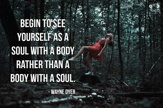 annemariayritys's tweet image. Begin to see yourself as a soul with a body rather than a body with a soul. - Wayne Dyer #quote