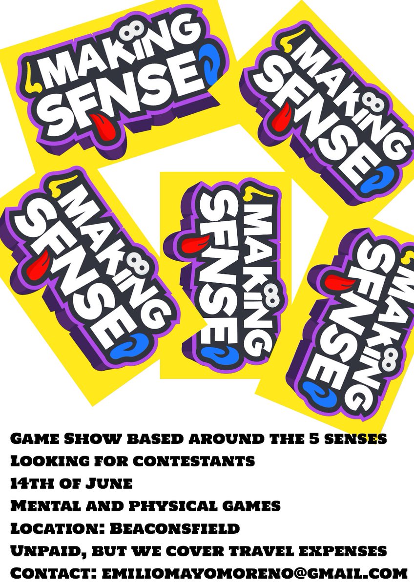 Looking for contestants!!! School project. #TV #television #London #Entertainment @LDNCastingGroup <a href="/StreetCastUK/">Street Cast London</a> <a href="/SachaTVCasting/">TV CASTING</a> <a href="/CDAssoc/">CDA</a> <a href="/ShakyraDowling/">Shakyra Dowling Casting</a> <a href="/NextUpTalent/">Next Up Talent</a> <a href="/IwanttobeonTV/">I want to be on TV</a> <a href="/PaulTVPeople/">TV Casting UK</a>