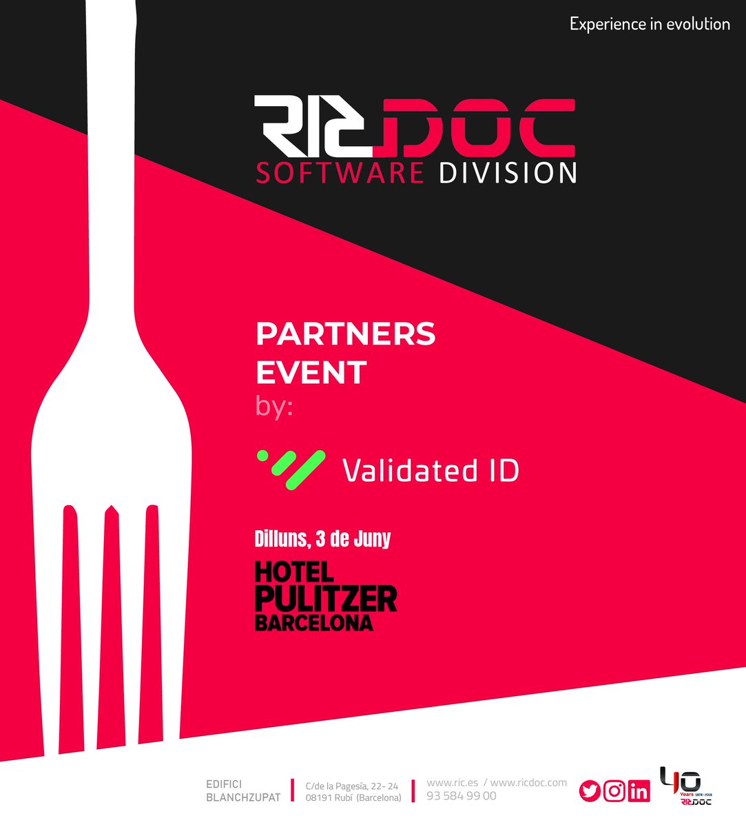 reprografia's tweet photo. Hoy en RIC ¡nos vamos de cena! Esta noche, nos complace asistir a la presentación del canal partners de https://t.co/ADCrvNidWu en el Hotel Pullitzer Barcelona. #partners #ric #validatedID https://t.co/tOsDmFlTAZ