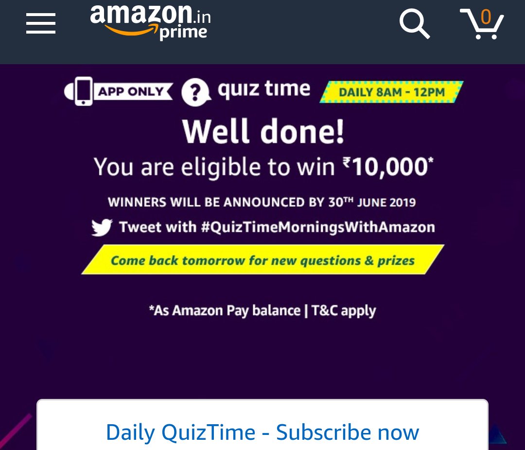 dharmareddyn's tweet image. #QuizTimeMorningsWithAmazon