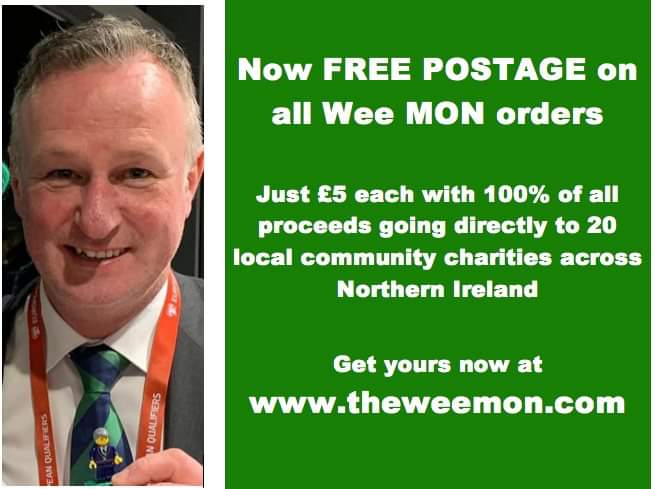 LondonNISC's tweet photo. #WeeMON mini Michael O'Neill figures helping 20 #NorthernIreland #charities now free postage from https://t.co/Q3AVaIq81s #GAWA https://t.co/51uaTUMHXL