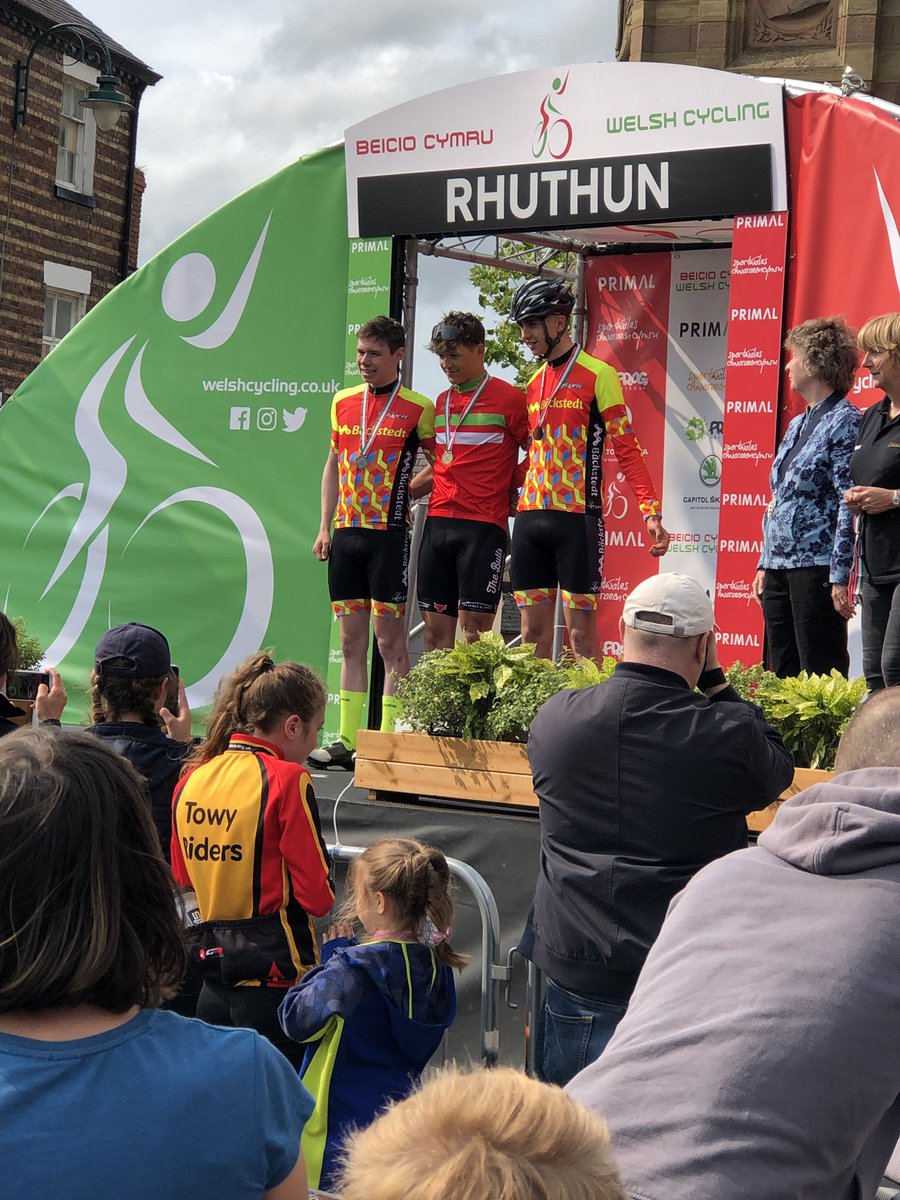 BullsCycling's tweet photo. Great weekend at the @WelshCycling Road Race championships with @iaws101 taking the top step in the junior boys category . Thanks to @WelshCycling for organising a cracking weekend of racing . More to follow ... https://t.co/Wkut1KfHLB