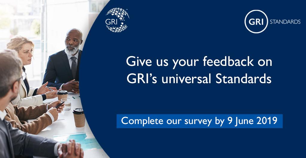 TimJMohin's tweet photo. If you're a report user, investor, assurance or training provider or a consultant, I’d love your feedback on our GRI universal Standards (GRI 101, 102 &amp; 103). Please spare a few minutes to complete our survey: https://t.co/3Ykaa9x5RB.  Are they meeting your needs? Let us know! https://t.co/XB89E2C2s0