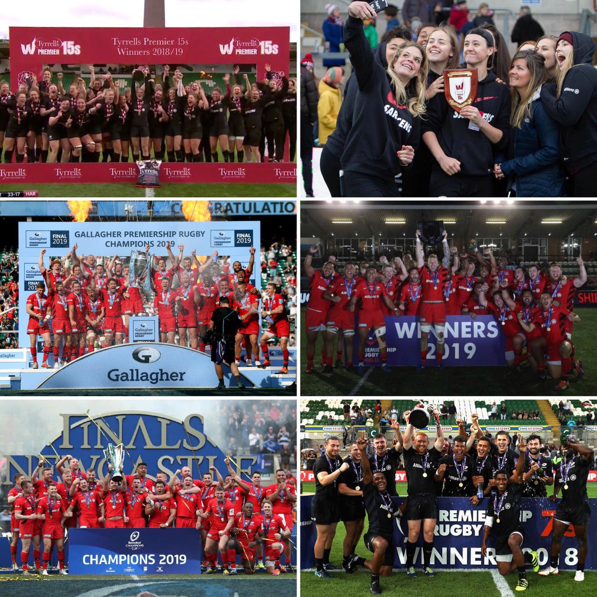 #MondayMotivation 

Congratulations <a href="/Saracens/">Saracens Rugby Club</a> &amp; <a href="/SaracensWomen/">Saracens Women</a>.

Six titles across the club for 2018-19 🏆 

#SarriesFamily #TogetherSaracens
