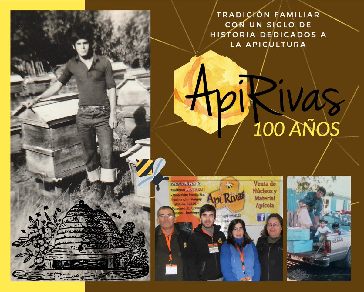 ApiRivas's tweet photo. 💯 Centenario #ApiRivas: Tradición familiar con un siglo dedicado a la #Apicultura 🐝🍯
📷Te invitamos a conocer nuestra historia #apícola que comenzó un 21 de junio de 1919 🕰️ https://t.co/35kFGpsG37 https://t.co/7Z1N4QtMF1