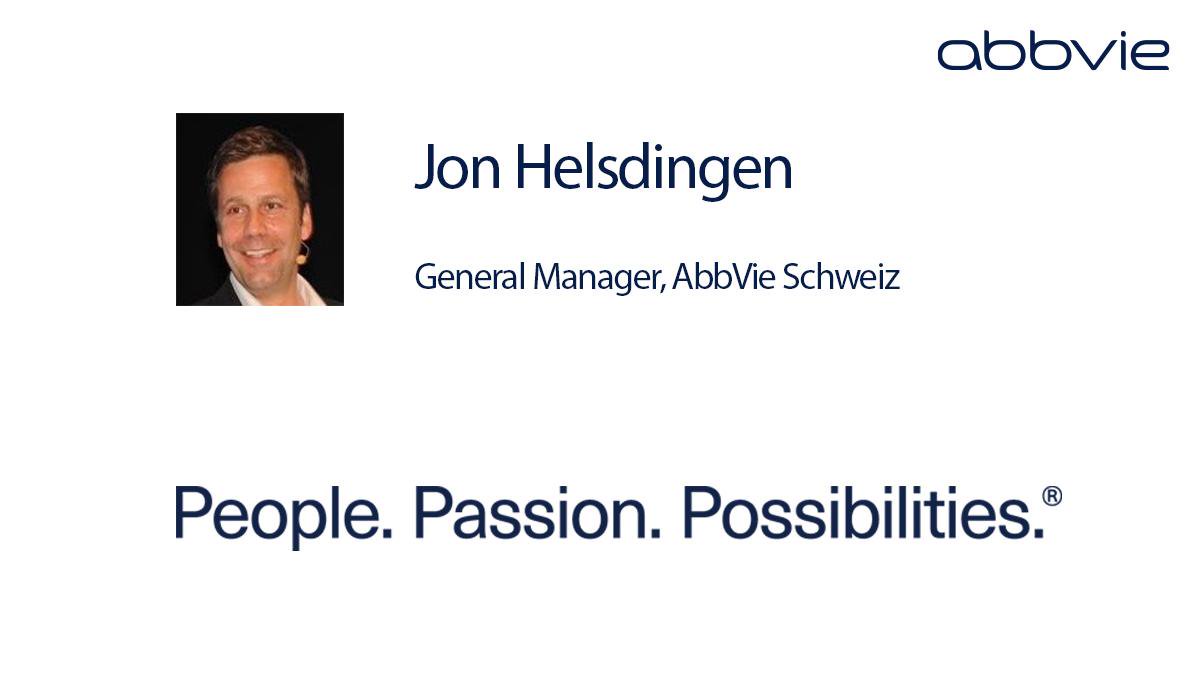 Wir heissen Jon Helsdingen herzlich willkommen als General Manager bei  #AbbVie Schweiz in Baar. <a href="/interpharma/">Interpharma</a> @wirtschaftskammer_zug