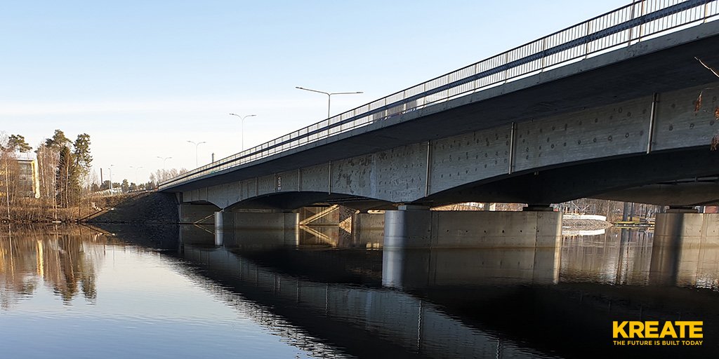 KreateOy's tweet photo. Aloitamme valtatie 4:lla Oulujoen ylittävien siltojen uusimisen kesäkuussa, suunnittelutyö on jo käynnissä. Solmimme noin 11 miljoonan euron arvoisen suunnittele ja toteuta -urakkaospimuksen #Väylävirasto'n kanssa. #KreateOy #infrarakentaminen #sillat
https://t.co/mdOLT1cYJp https://t.co/21CS9V0r3U