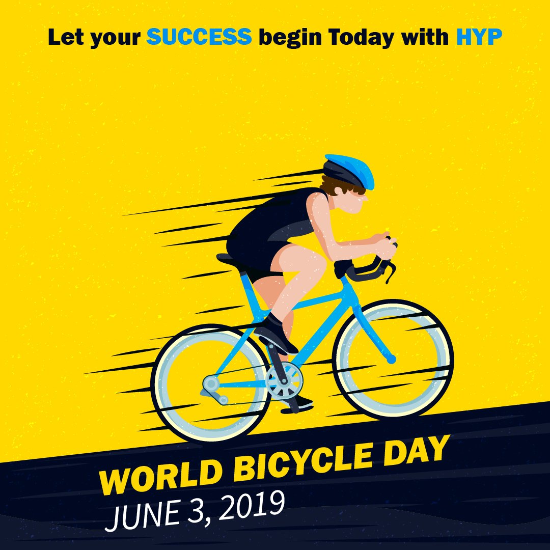 HyProtein's tweet photo. Let Your Success begin 
Happy World Bicycle day 
#WorldBicycleDay #hyp
#proteinbars #proteincookies # https://t.co/kX314KYxL8