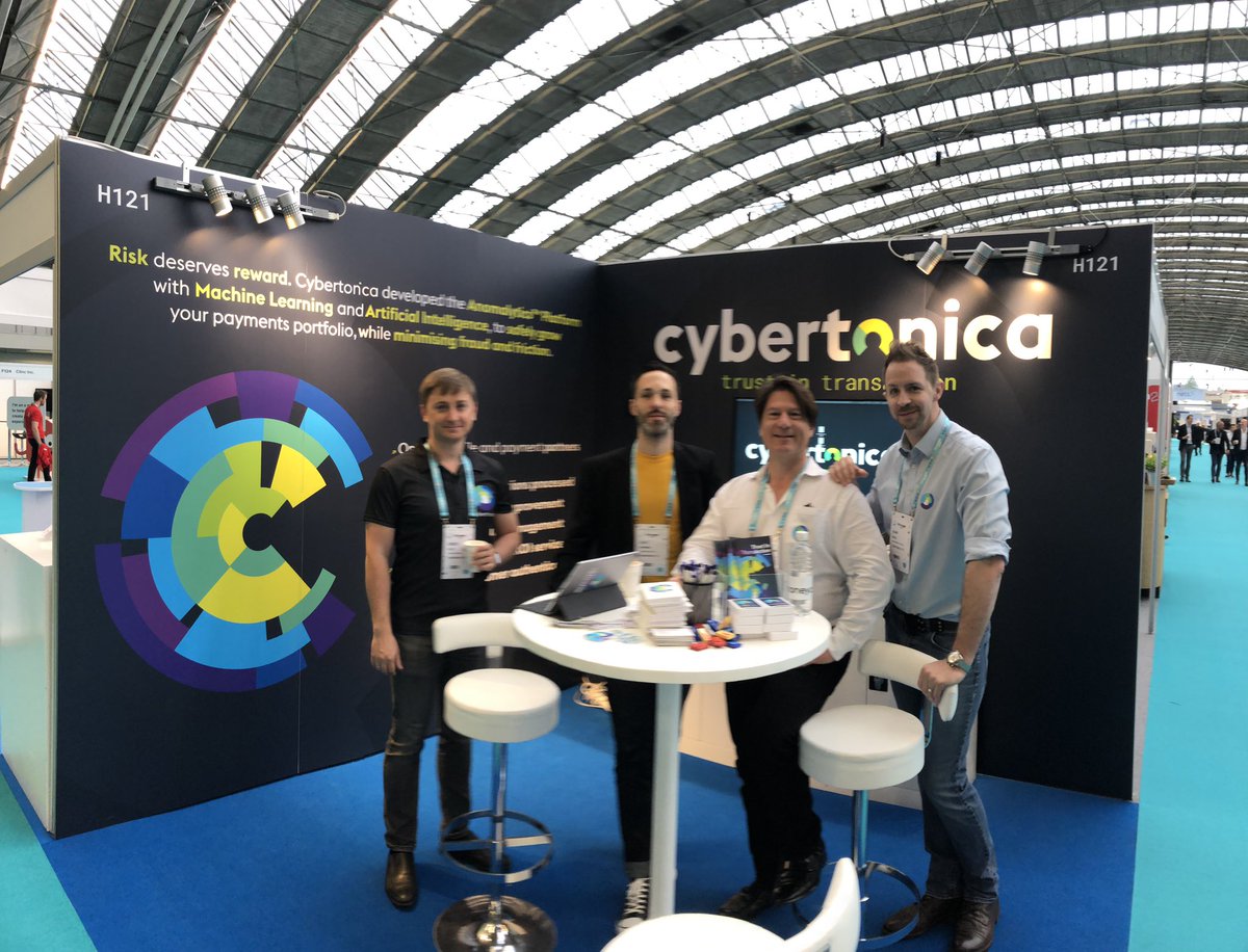 CybertonicaLtd's tweet photo. All set! We are ready for our new brand debut at @money2020! 🚀 Come visit our booth H121 to learn how we manage fraud and risk using #AI and machine learning! 💳 #TrustInTransaction #M2020EU https://t.co/vvnFLpCS4N