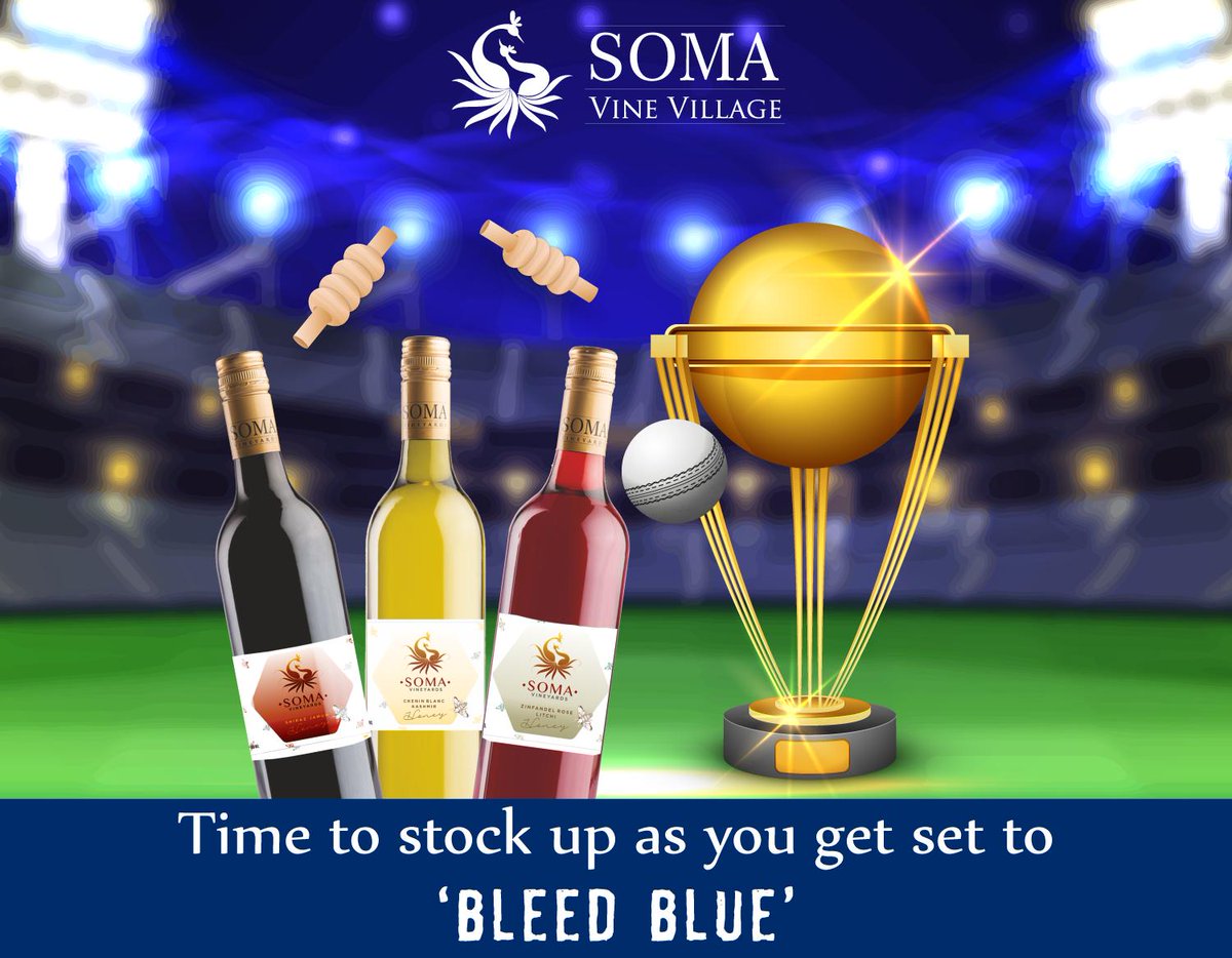 SomaVineVillage's tweet photo. Cheer up for your favourite team while you sip the wonders of game-changing tasteful new edition wines of Soma. Come over for a tasting and take home an unforgettable experience.
#somavinevillage #somavines #newwines #winelaunch #tastywines #unveil #surprise #guesswhat #vineyard https://t.co/Q6dDwBvJK2