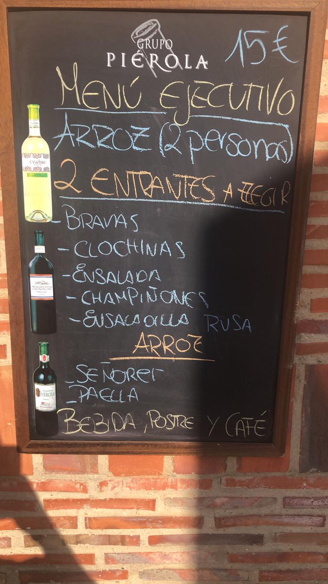 Todos los dias nuestro #Menu #Ejecutivo para 2 personas 15 € #Catarroja