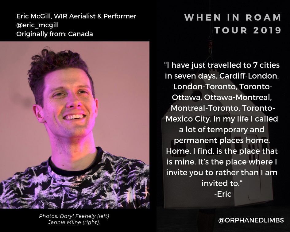 #wheninroam Cast on Home: “I have just travelled to 7 cities in seven days. In my life I called a lot of temporary and permanent places home. Home, I find, is the place that is mine. It’s the place where I invite you to rather than I am invited to. (Eric)” Photo: @dfeehely