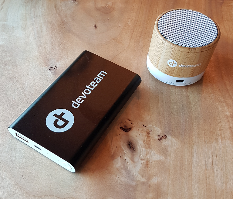 DevoteamUK's tweet photo. Looking forward to welcoming DEV and OPS professionals to the @RedHatUK &amp; @Devoteam containers and cloud-native roadshow workshop on #Devops tomorrow (4th June) at #Codenodeuk in #London. Speakers and powerbanks. #Techforpeople https://t.co/4Sbxc7cLBQ