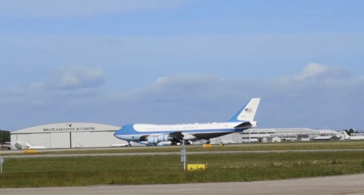 Welcome to @STN_Airport Mr President #POTUS