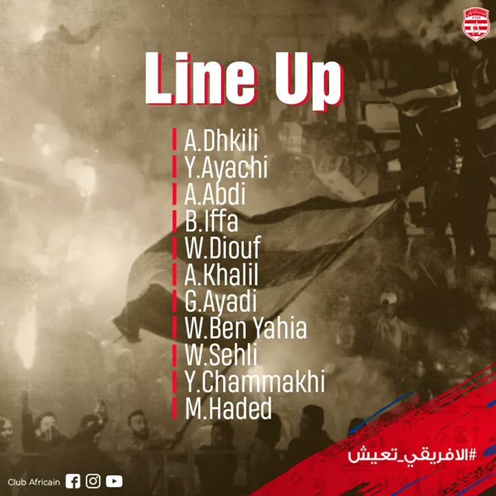 Line Up ⚪️🔴
#ClubAfricain #ESSCA