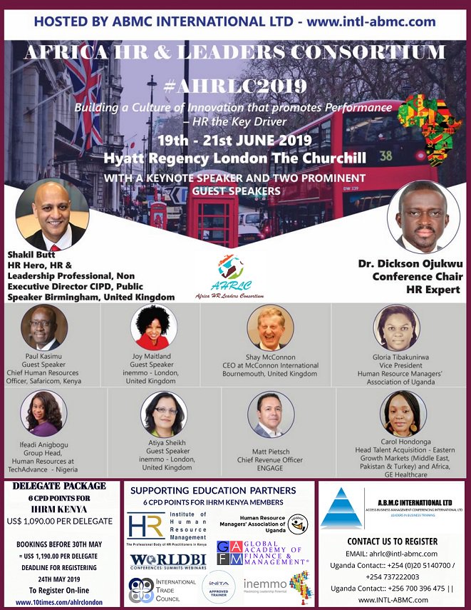 UK - Africa HR Leaders Consortium 2019 - Central London 19th - 21st June 2019 - mailchi.mp/e81321b8ed3b/u…
