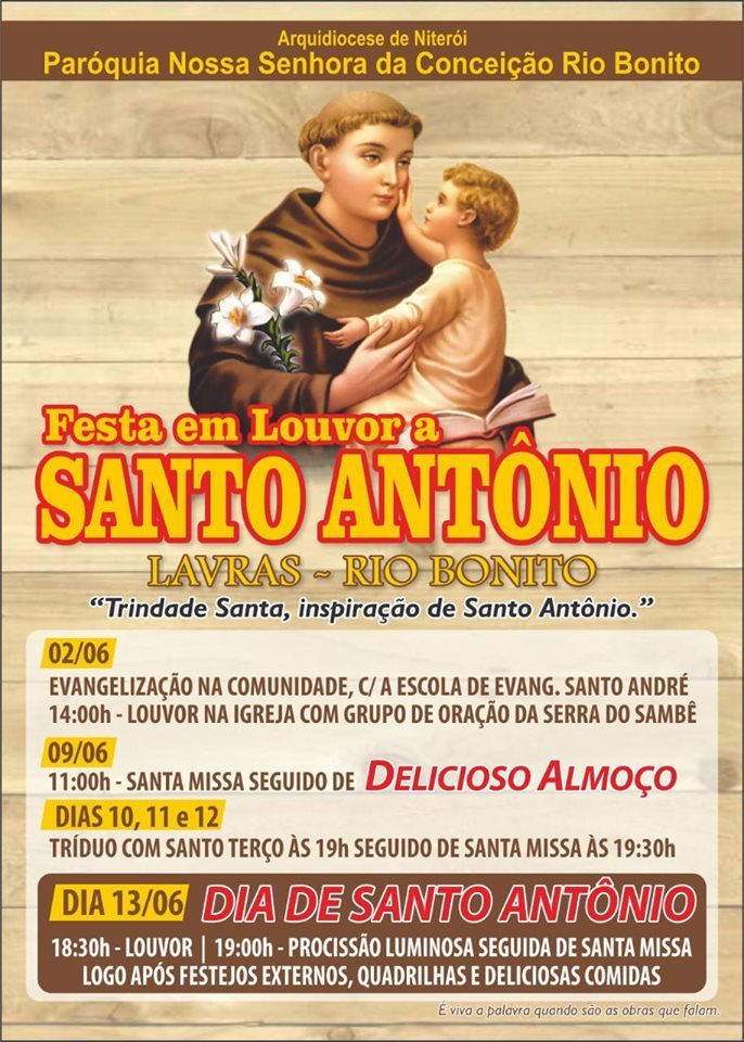 pnsconceicaorb's tweet photo. Festa em louvor a Santo Antônio – Lavras https://t.co/OagDueZIpV https://t.co/bxWXUjqHes