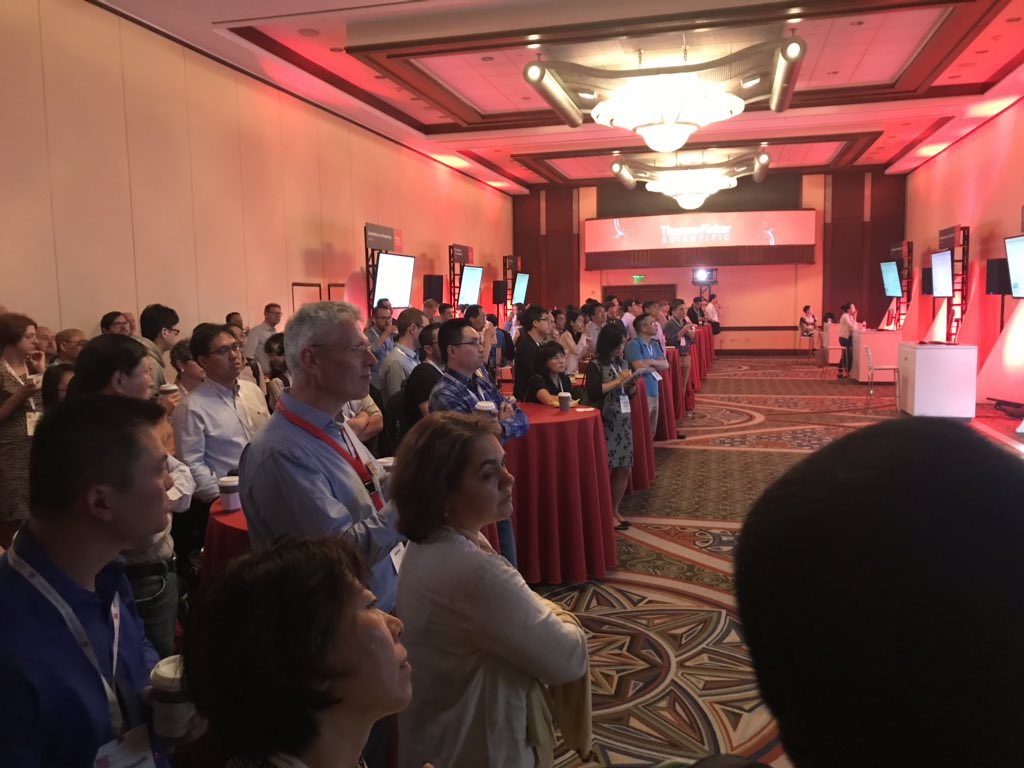 thecubbon's tweet photo. So many people joining us to hear from customers and collaborators, about how the new #orbitrapexploris480 and #orbitrapeclipse increase productivity and sample insights! #ASMSATL Join us tomorrow for more! @ChromSolutions https://t.co/0fawcmuFdi
