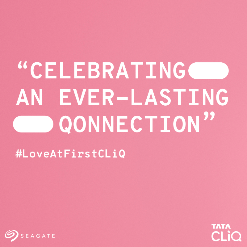 TataCLiQFashion's tweet photo. @seagate_in @seagate we like our memories saved. Here’s to a love that’s ever-lasting. #LoveAtFirstCLiQ https://t.co/uLGbAIUWX9