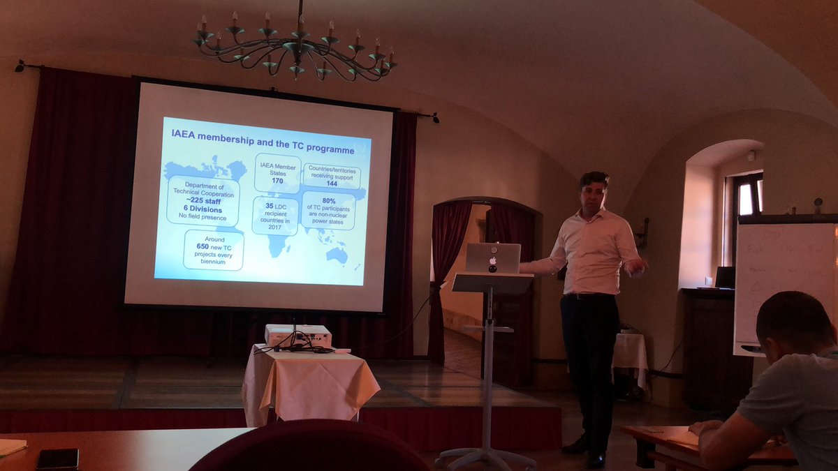 AgharaSukesh's tweet photo. Christoph Hendrich from @IAEATC proving overview on technical cooperation activities to @INI_CS_US fellows #INI2019 https://t.co/aLB4QIHHPc