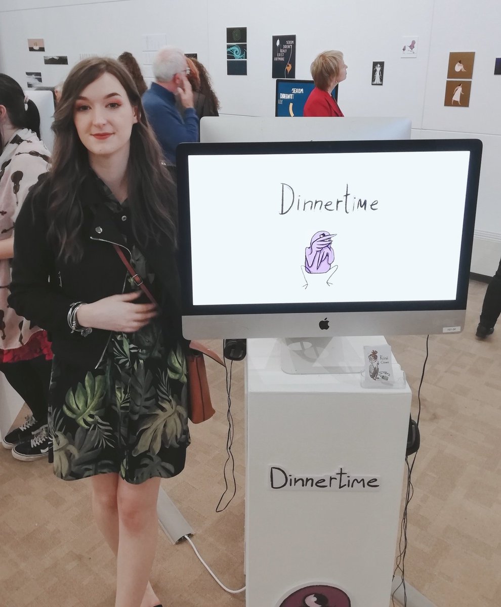 RoisinRainy's tweet photo. My graduation show was a great success. I was proud to be surrounded by the work on display by my peers. 🎉
.
.
#lsad #animation #illustration #exhibition #lsadlimerick #limerickcity #limerick #lovelylimerick https://t.co/Ju0M1Aatr9