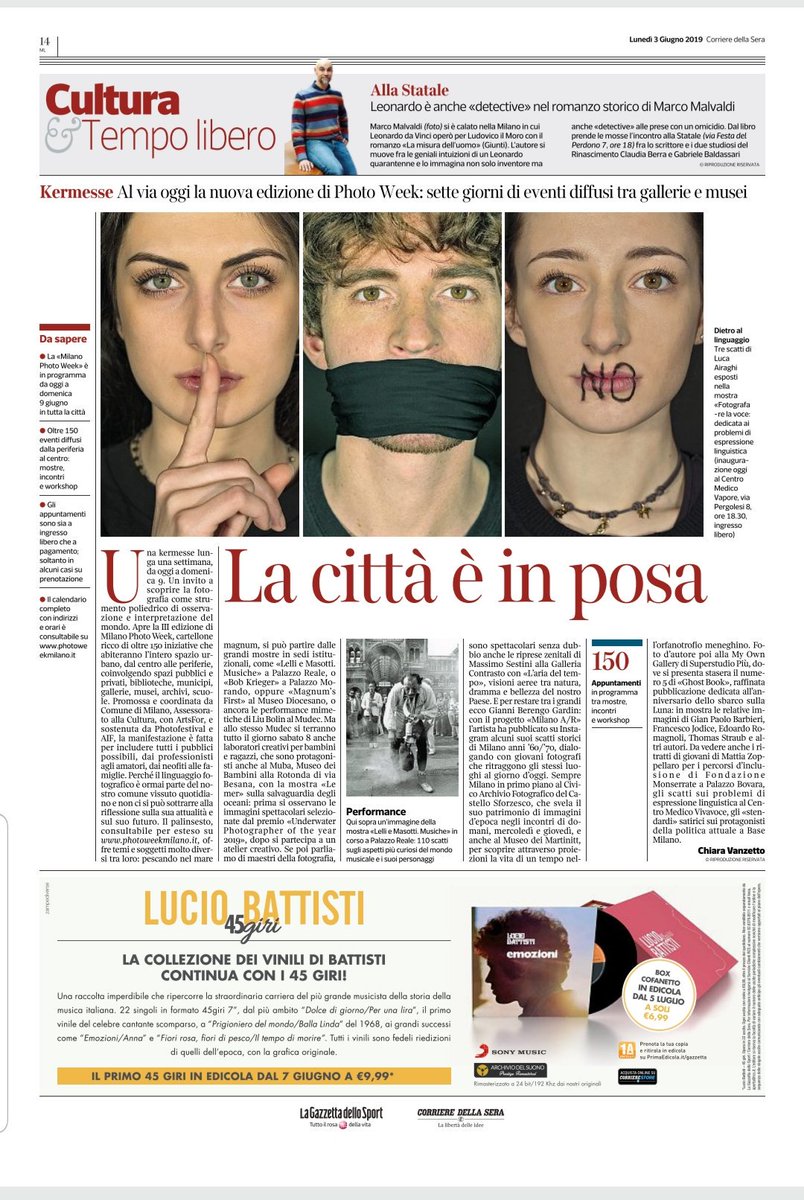 #3giugno per l'avvio della #milanophotoweek arriva l'inaugurazione della mostra #fotografarelavoce. Al centro pause, silenzi e voce tra #balbuzie e autismo via <a href="/corrieremilano/">Corriere Milano</a>